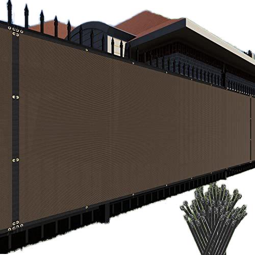 Coffee Color Hdpe Awning And Fence Mesh Privacy Screen