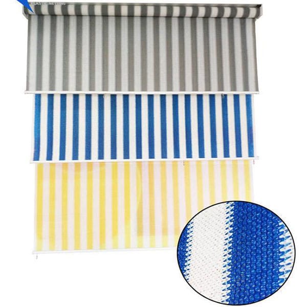 Top Seller Fashion Striped Outdoor Window Sun Shade Hdpe Roller Blinds